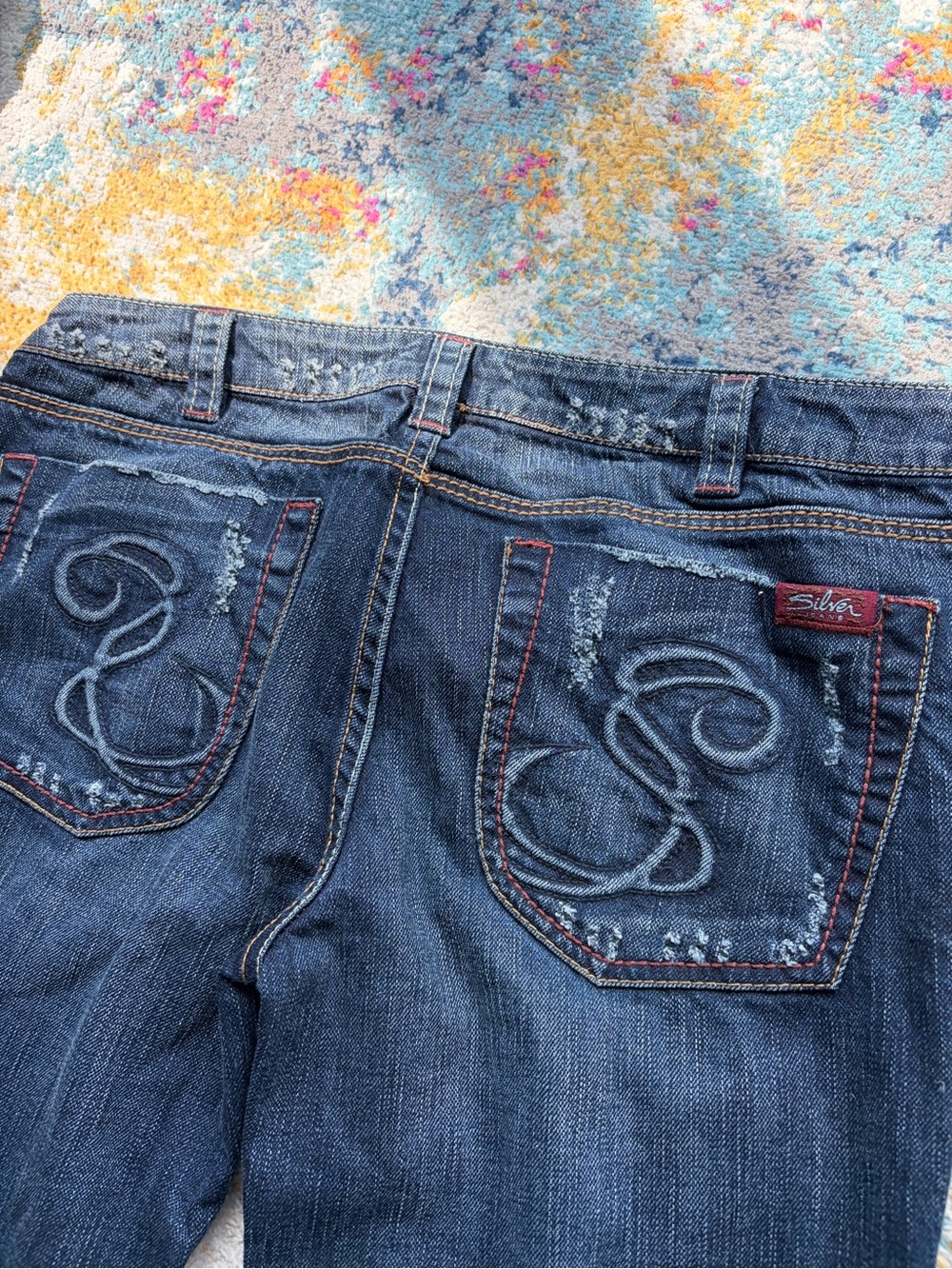 Y2K Silver Jeans